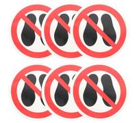 6 Pièces Autocollant Angle Mort Rond, Signalisation de Sécurité | Autocollants « Ne Pas Marcher Ici », PET Vinyle, Forte Adhérence sur Surfaces Lisses, pour Ateliers et Écoles