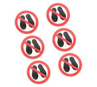 6 Pièces Autocollant D'avertissement Rond « Ne Pas Marcher » | PP, Vinyle et PET, Graphique Haute Visibilité, Facile à Retirer, pour Panneaux et Bureaux