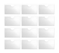6 Pièces autocollant pare brise, 10x8cm Transparent, Porte-Vignette Assurance Auto, Porte-Carte de Stationnement, Idéal pour Cartes de Handicapés, Tickets de Parking et Badges (12pcs 6×10 cm)