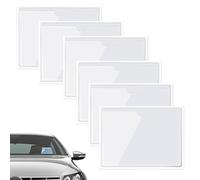 6 Pièces autocollant pare brise, 10x8cm Transparent porte vignette assurance auto transparent-pochette adhesive pare brise pour carte handicapé/ticket de stationnement
