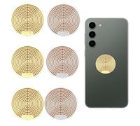 6 Pièces Autocollants Anti-Radiations, Anti Ondes Portables - Protection Contre Ondes Portables Wi-Fi 5G pour Téléphones, Tablettes et Appareils Électroniques (Doré + Argent)