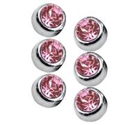 6 Pièces Autocollants Brillants en Strass pour Voiture Rose ABS | Application Adhésive, Décoration Intérieure Bling, pour Grille D'aération, Rétroviseur, Personnalisation