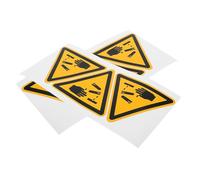 6 Pièces Autocollants D'avertissement de Corrosion en Vinyle | Entrepôts et Usines, Application Facile, Résistent à Plupart des Conditions, Signalisation Claire
