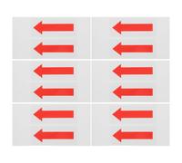 6 Pièces Autocollants Flèche Directionnels Rouges | Papier Synthétique et Pet, Forme Flèche, Pp, Usage en Centre Communautaire, Lot D’indicateurs