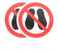 6 Pièces Autocollants Ronds Ne Pas Marcher Surface | PP PET Auto-adhésifs, Forte Viscosité et Résistants à Déchirure, pour Usines et Locaux D'équipement