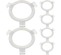 6 Pièces Bague de Conversion D'abat-jour E27 vers E26 | Pièce de Rechange Légère en Plastique Blanc, pour Installateurs et Gestionnaires, Usage Maison Bureau
