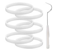 6 pièces Bague d'Étanchéité, Joints pour Mixeur Nutri Ninja, 10cm Joints Toriques en Silicone Rechange avec Crochet pour Extracteur Ninja Auto-iQ Pro CT680 BL456-30 BL480 BL681A BL682 BL640