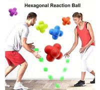 6 pièces Balle de réaction hexagonale pour l'entraînement d'agilité, convient pour le basket-ball, le football, la coordination et la condition physique des adultes rose,bleu,vert,rouge,BordeauxTPE
