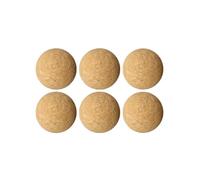 6 Pièces Balles de Baby-Foot de Cork,Rechange Football 36mm Ballons Rechange en Liege pour Baby-Foot,Accessoires Table Football De Bureau en Bois