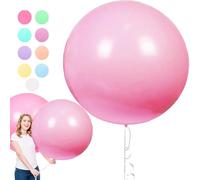 6 Pièces Ballon Géant en Latex, 36 Pouces Grand Décorations Ballon Rose, Rond Helium Balloon pour Les Festivités de Fête de Mariage Party Carnival Event Décorations (90 cm)