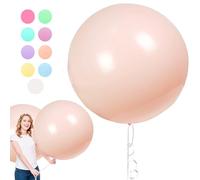 6 Pièces Ballon Géant en Latex, 36 Pouces Grand Décorations BallonOrange, Rond Helium Balloon pour Les Festivités de Fête de Mariage Party Carnival Event Décorations (90 cm)