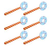 6 Pièces Ballon Gonflable de Donut 80cm en Pvc, Décoration | Accessoire Léger et Facile à Gonfler, Style Créatif, pour Fête D’anniversaire, Piscine, Plage