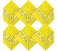 6 pièces Bandana Fichu Style Hip Hop Bande de Cheveux Noire Écharpe de Cou Accessoires Sportifs Bandeaux Carrés Imprimés Mouchoirs, Pour la Décoration Taille UniqueTribalÉtoffe