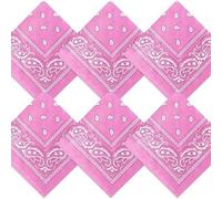 6 pièces Bandana foulard unisexe style hip-hop noir, bandeau cheveux, écharpe de cou, accessoire sport pour la tête, bandeaux poignet, foulards carrés imprimés mouchoirs Taille UniqueTribalÉtoffe