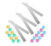6 Pièces Bande Adhésive Magnétique Auto-adhésive 11,73x1,10'' | Installation sans Outil, Facile à Retirer, Matériau Fer Plastique Magnétique, avec Bouton Magnétique Moderne Minimaliste