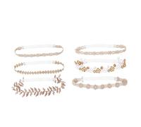 6 Pièces Bandeau en Tissu Dentelle Fleurie, Accessoire Coiffure | Style Décoratif Léger, Usage Photo et Tenue de Scène, pour Tout-petits et Portraits Familiaux Style Aléatoire