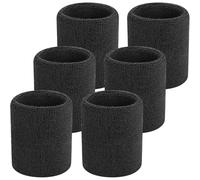 6 Pièces Bandeau Poignet,Sport Protege Poignet,Bandeaux élastiques, Poignet Eponge Absorbant,Sport Bandeau de Poignet en Coton Doux, pour Gym Tennis Course Basket-Ball