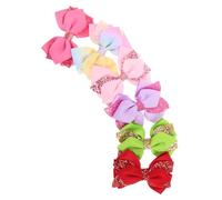 6 Pièces Barrettes à Nœud pour Bébé Fille, Grandes Pinces | Cloth et Métal, Port Léger Confortable, Coiffage Facile, pour Photos et Jardin D'garçon et Filles