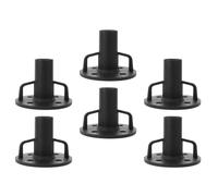 6 Pièces Base de Support Ronde pour Poteau de Canopée, Nylon Noir | Ancrage Stable, Installation Rapide sans Outil, Centre de Poids Bas, pour Marchés et Stands Temporaires