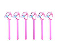 6 Pièces Bâton Gonflable Cartoon Tête de Cheval | Pvc, Accessoire de Spectacle, Design Fantaisie, Usage Simple, pour Animation, Fête, Interaction et Amusement
