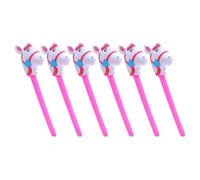 6 Pièces Bâton Gonflable Tête de Cheval Cartoon pour Garçon Fille | PVC Rose, Accessoire Portable pour Anniversaire, Écoles, Paquet Présents et Décorations