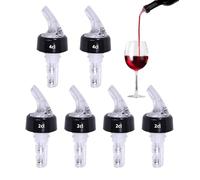 6 Pièces Becs à Liqueur,Bec Verseur pour Bouteilles de 4 cl 2cl, Doseur Pastis Distributeur de Bouteille Auto-pour, Dosage par Bec, Bec Verseur Plastique, Transparent,pour Le Vin, Cocktail,Maison, Bar