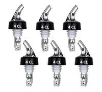 6 Pièces Becs à Liqueur, Bouchon Doseur, Bec Verseur pour Bouteilles de 4 cl, Doseur Pastis Distributeur de Bouteille Auto-Pour, Dosage par Bec, Bec Verseur Plastique, pour Le Vin, Cocktail