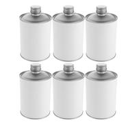 6 Pièces Bidon Métallique Rond de 0, 5 L avec Couvercle, Étanche