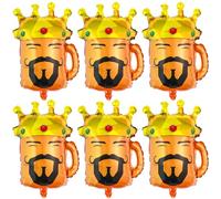 6 Pièces Bière Ballons,Géant Ballon Aluminium Bière,Champagne Géant Ballon,pour Mariages Décorations de Fête anniversaire (A)