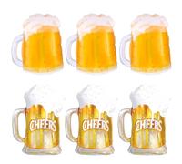 6 Pièces Bière Ballons,Géant Ballon Aluminium Bière,Champagne Géant Ballon,pour Mariages Décorations de Fête anniversaire (B)