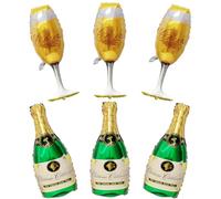 6 Pièces Bière Ballons,Géant Ballon Aluminium Bière,Champagne Géant Ballon,pour Mariages Décorations de Fête anniversaire (C)