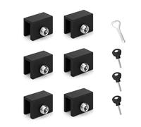 6 Pièces Bloque Porte Coulissante, Réglable Verrou Fenetre, Verrou Porte Coulissante avec Clés, Antivol, Bloc Fenetre pour Maison, L'école, Portes et Fenêtres Coulissantes