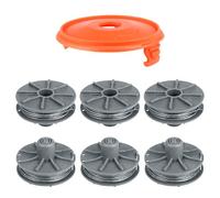 6 Pièces Bobine de Fil de Coupe 5307-20 avec Couvercle de Bobine 5344-20 pour Gardena Coupe Bordure Art.8846, 8847, 8848, 9805, 9806, 9807, 9808, 9809
