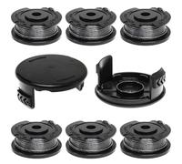 6 Pièces Bobine Rechange pour Bosch ART 23 SL 26 SL- Ø1,65mm 4,9m Coupe Bordure Bobine F016800569 F016800385 avec Couvercle de Bobine de Rechange F016F04557