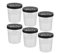 6 Pièces Boîte à Humidité Vide en Plastique Réutilisable Noire | Boîte de Recharge, Nettoyage Simple et Format Portable, Usage pour Armoire et Rangement Intérieur
