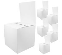 6 Pièces Boîte à Tombola en Papier Blanc, Urne Multifonction | Surface Lisse, Fabrication Soignée, Usage Ferme et Pratique, Coffret pour Réunions, Votes, Dons