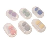 6 Pièces Boîte de Rangement en Plastique pour Lentilles de Contact | Double Cylindre Deux Compartiments, Couvercle à Clip, Rainure Intérieure Courbe, pour Étudiants et Travail