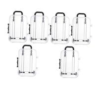 6 Pièces Boîtes Petite Valise Mini Valises pour Cotillons Valise Miniature Mini Coffre à Bagages Mini Valise en Plastique Avion Valise à roulettes Voyage
