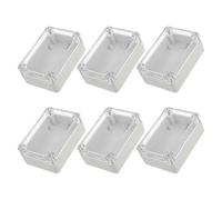 6 Pièces Boîtier Électrique Étanche Transparent en Plastique ABS | Couvercle Clair, Fermeture Scellée, Usage pour Bornes et Pcb, Installations de Sécurité, Maintenance