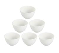6 Pièces Bol à Masque en Silicone Blanc, Large Ouverture | Mélange Homogène, Surface Lisse, Usage Spa Professionnel, pour Sérums Liquides et Poudres Cosmétiques