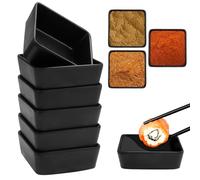 6 Pièces Bols à Sauce Bols à Trempette, 9x8x4 cm Bol Aperitif Bol à Snack, Bols à Tapas et Sauces, Coupelles à Trempette Sauce de Soja, Mini Bol Sauce Sushi pour Apéritifs, Ketchup, épices, Fruits