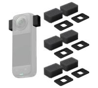 6 Pièces Bonnette Anti-Vent Microphone pour Insta360 X4/X3 Mousse Anti-Bruit avec Velcro Coupe-Vent Micro Pare-Brise Kit Accessoire Mic Wind Muff pour Améliore la Qualité Audio en Extérieur