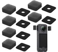 6 Pièces Bonnette Micro Anti Pop Bonnette Anti-Vent Microphone Compatible avec Insta360 X4/X3 Mousse Anti-Bruit avec Velcro Coupe-Vent Micro Pare-Brise Kit Accessoire Mic Wind Muff