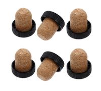 6 Pièces Bouchon de Bouteille de Vin Rouge en Liège 19mm, Joint