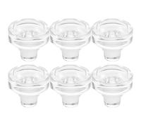 6 Pièces Bouchon de Bouteille en Verre T, Joint Étanche | Verre, Prise Facile et Retrait Simple, la Cuisine et Frigo, Conservation du Goût, Large Plage Thermique