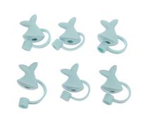 6 Pièces Bouchon de Paille en Silicone Forme de Queue Marine