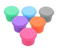 6 Pièces Bouchon de Vin en Silicone Réutilisable, Lot 6 Couleurs | Étanchéité Anti-fuite, Conserve L’arôme D’origine, Nettoyage Facile, pour Bouteilles de Vin et Bière