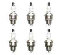 6 Pièces Bougie Allumage Universelle L7T, L7T Bougies d'Allumage pour Tronçonneuse, Tondeuse à Gazon et Moteurs 2 Temps, Pulvérisateurs, Brumisateurs, Moteurs à Essence Marins, etc.