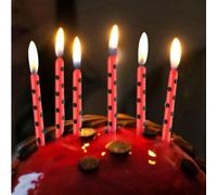 6 pièces Bougies décoratives pour gâteau d'anniversaire avec motif à pois et coccinelle rouge Taille UniqueCire