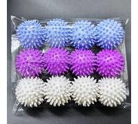 6 pièces Boules de lavage réutilisables - Anti-lave-linge et sèche-linge, alternative à l'adoucissant, accessoires de lavage très efficaces pour l'élimination des taches Couleurs aléatoires*12pcs,Viol
